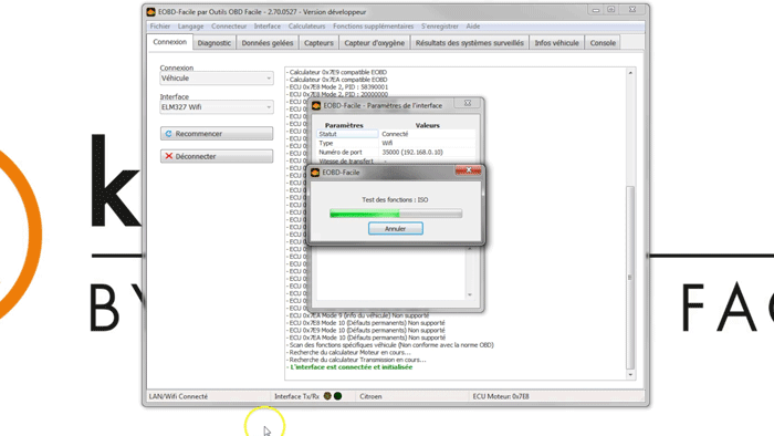 Interface test loading bar