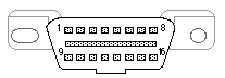 16-pin OBD2 connector pinout