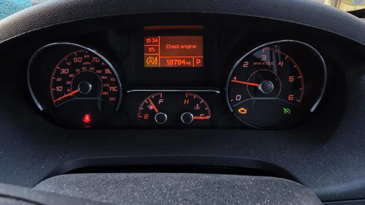 Message Check engine on Fiat