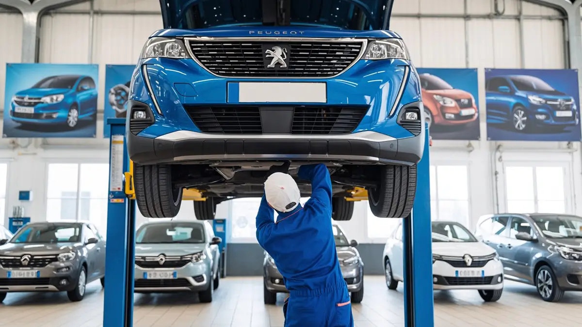 Oil change warning light on French vehicles