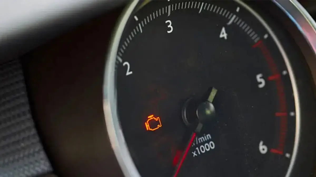 Check engine light on
