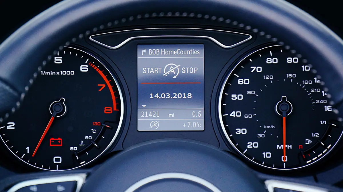 Battery warning light