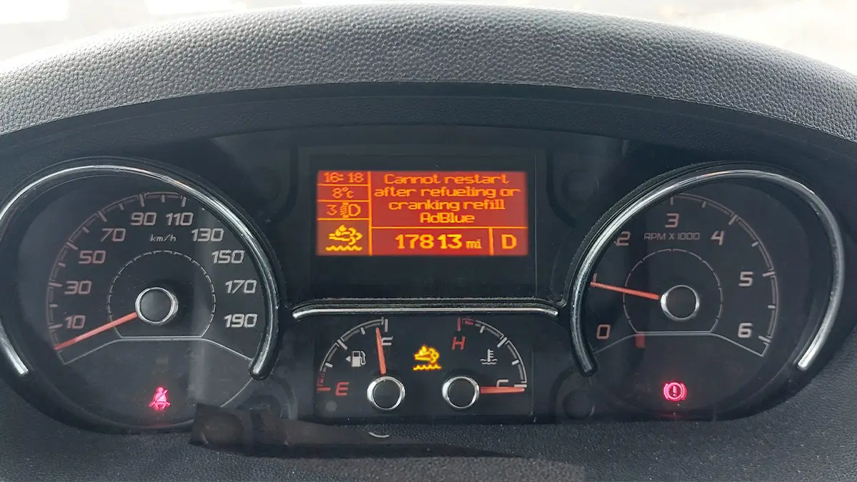 Fiat AdBlue warning light