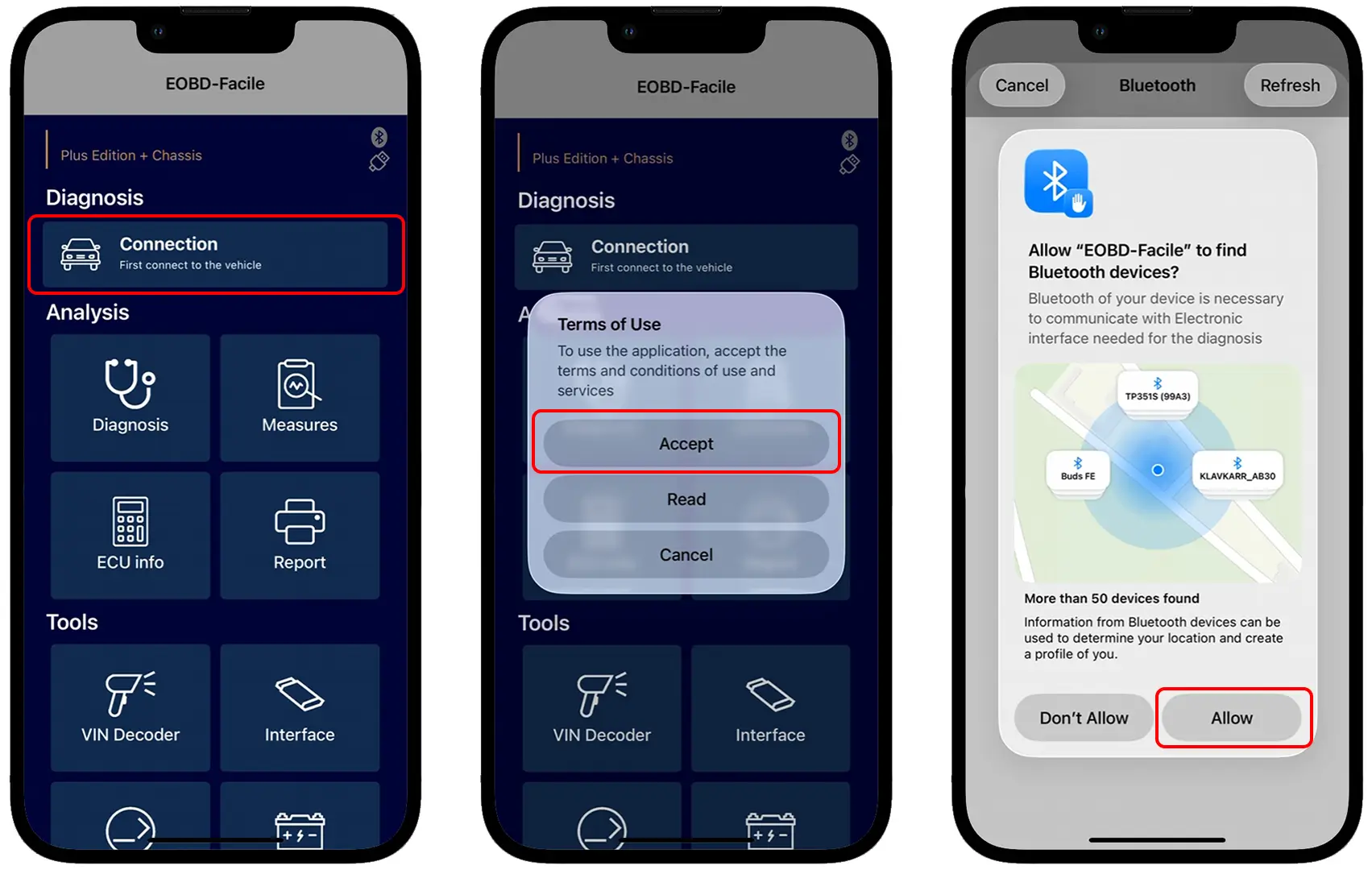 Bluetooth authorisation on iPhone