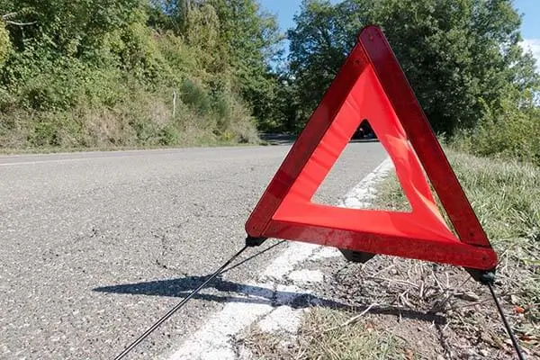 a warning light turns on