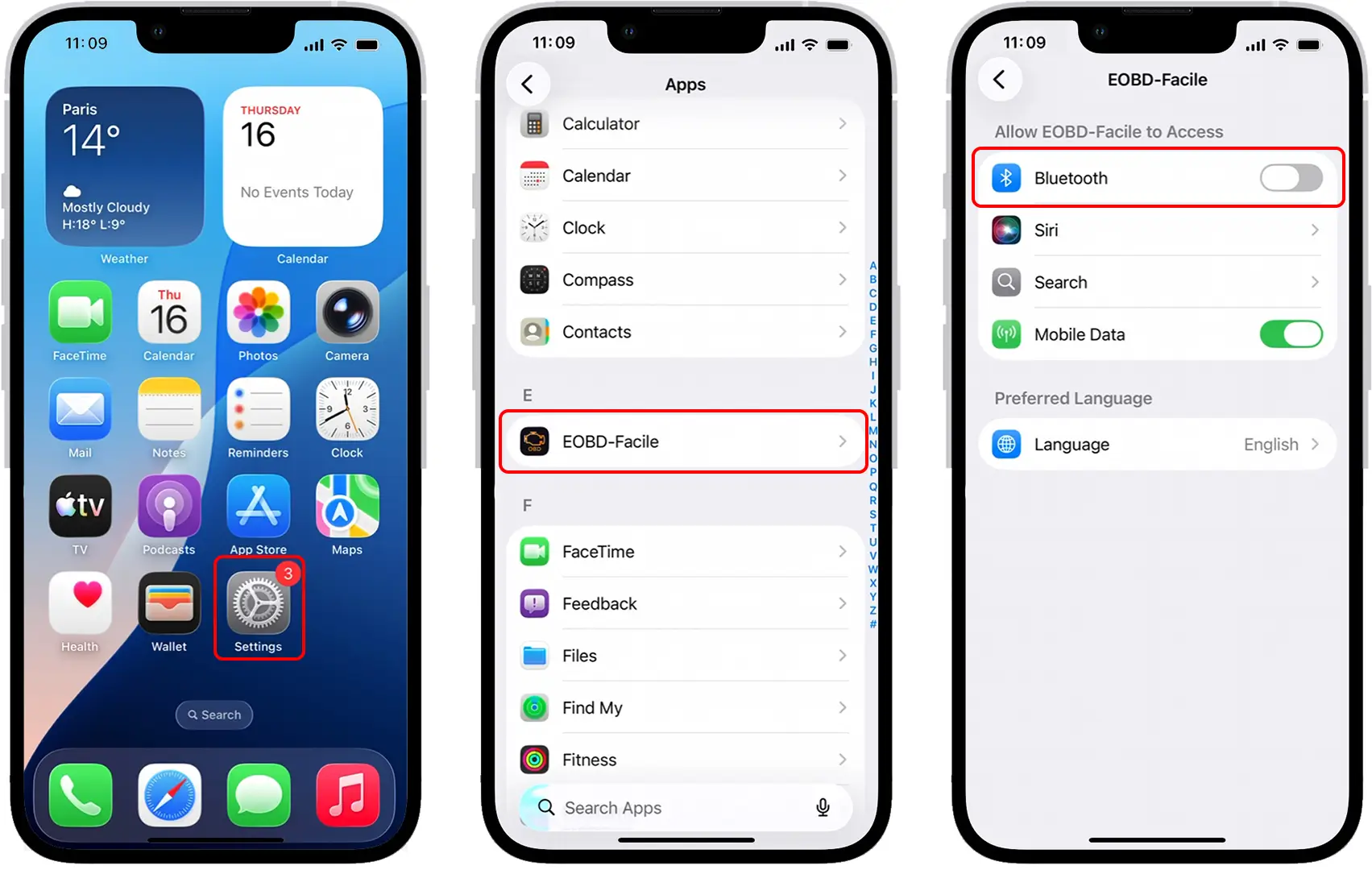 Reactivating Bluetooth authorisation on iPhone