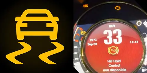 ESC and Hill Holder message on Fiat