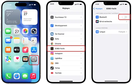 La riattivazione dell’autorizzazione Bluetooth su iPhone