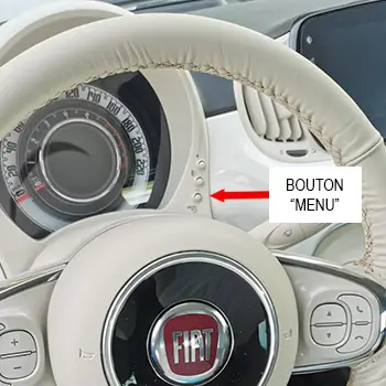 Tasto menu della Fiat 500