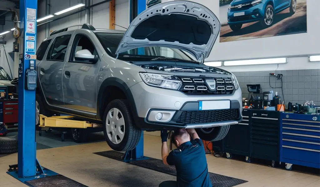 Cambio olio su una Dacia
