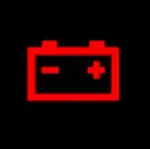 Spia rossa della batteria accesa sul cruscotto