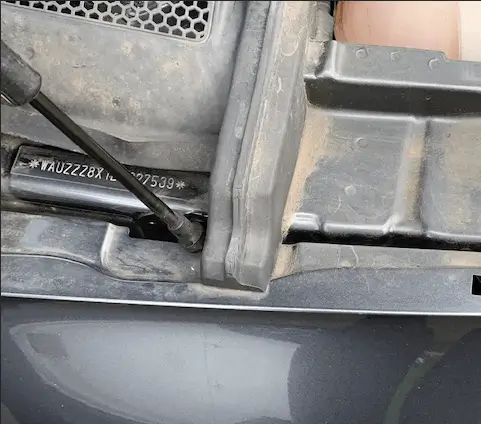 VIN stamped on chassis