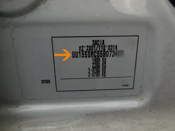vehicle identification plate