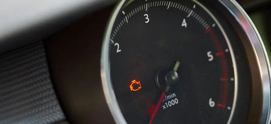 Yellow engine check light