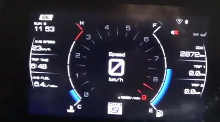 Oil change light on a Yamaha TMAX motorcycle
